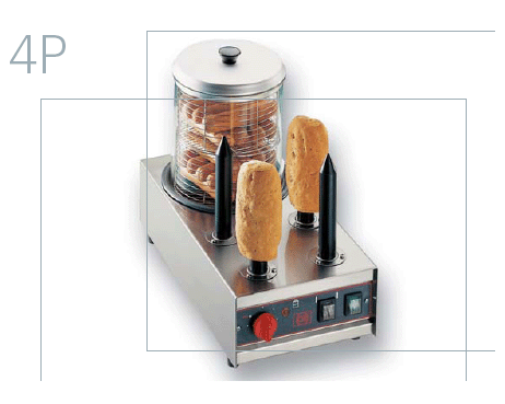 Hot dog kuhalnik s 4 nabodali